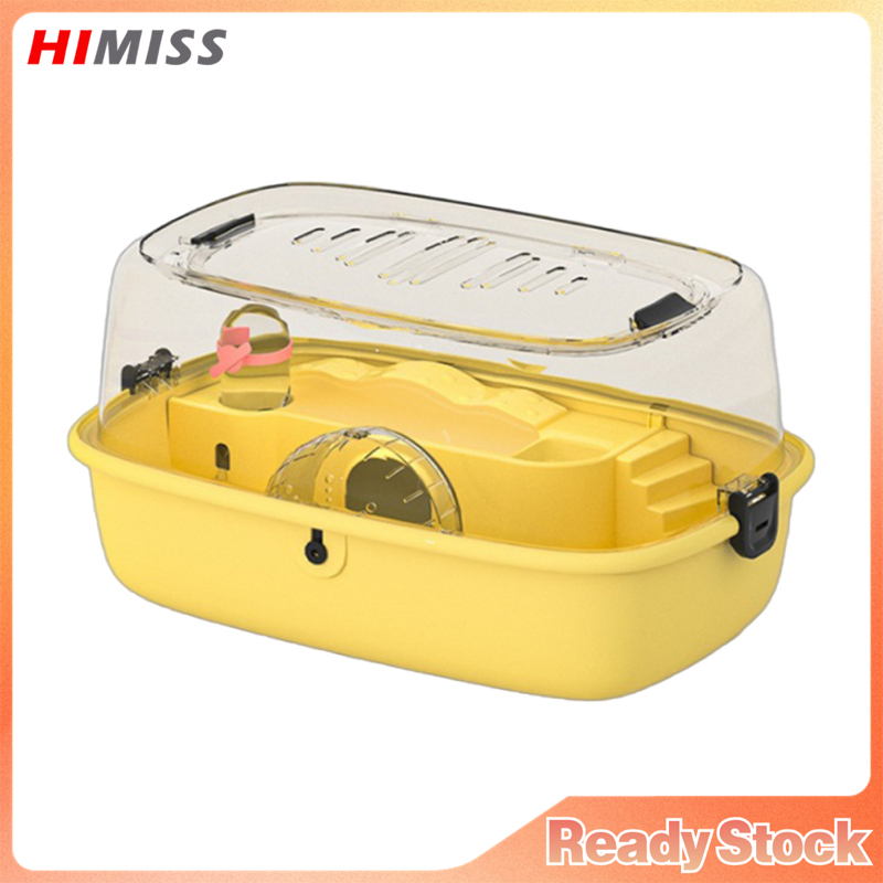 Hamster Cage Habitat With Openable Top, Acrylic Transparent Pet Cages, Breathable Small Animal Cage With Water Bottle & Running Wheel For Hamster ราคา 713 บาท*ส่งฟรี