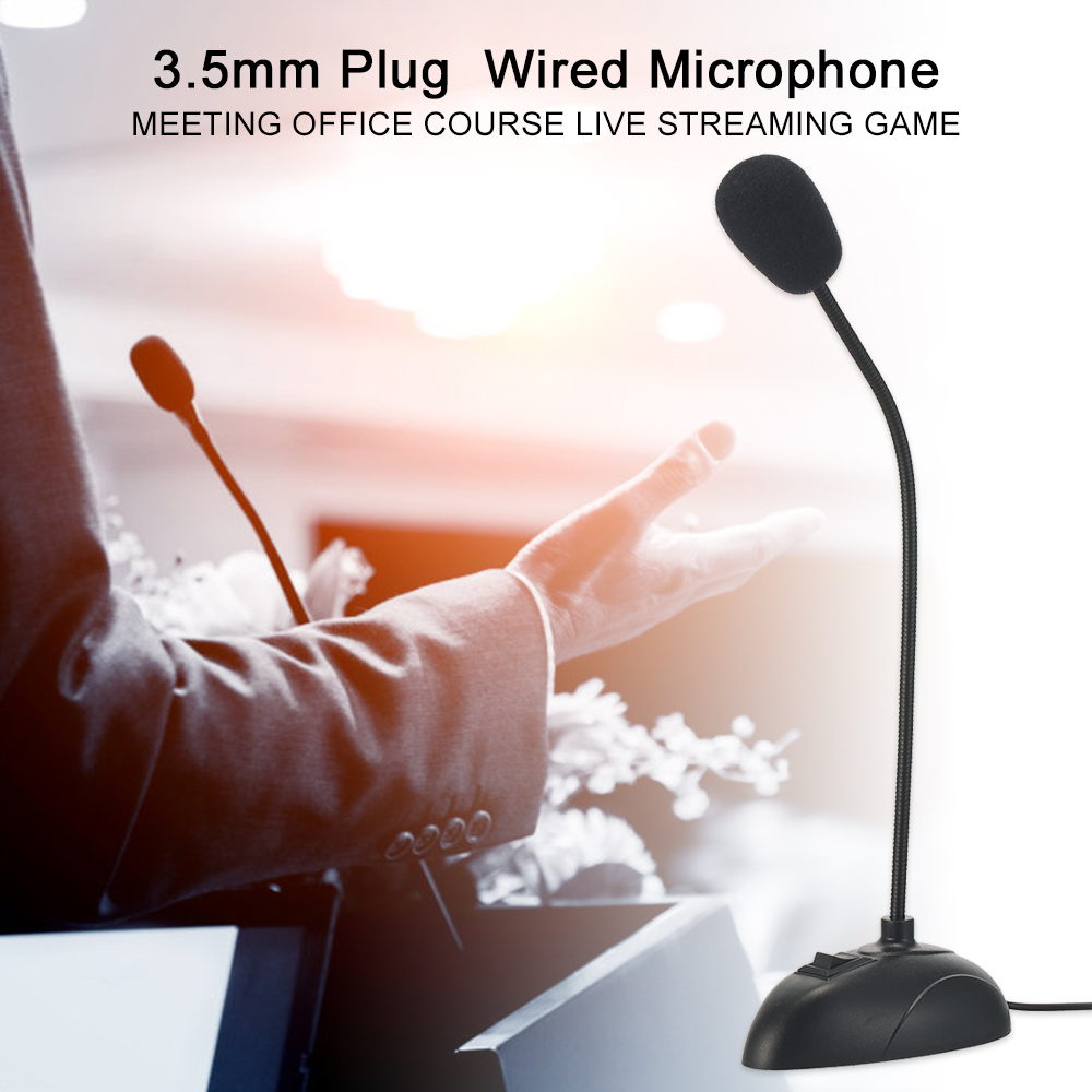 Chân đế linh hoạt Mini Studio Bài Phát Ngôn Microphone 3.5Mm Cắm Cổ Ngỗng Mic Có Dây micrô cho máy tính PC Máy Tính Để Bàn Máy Tính Xách Tay