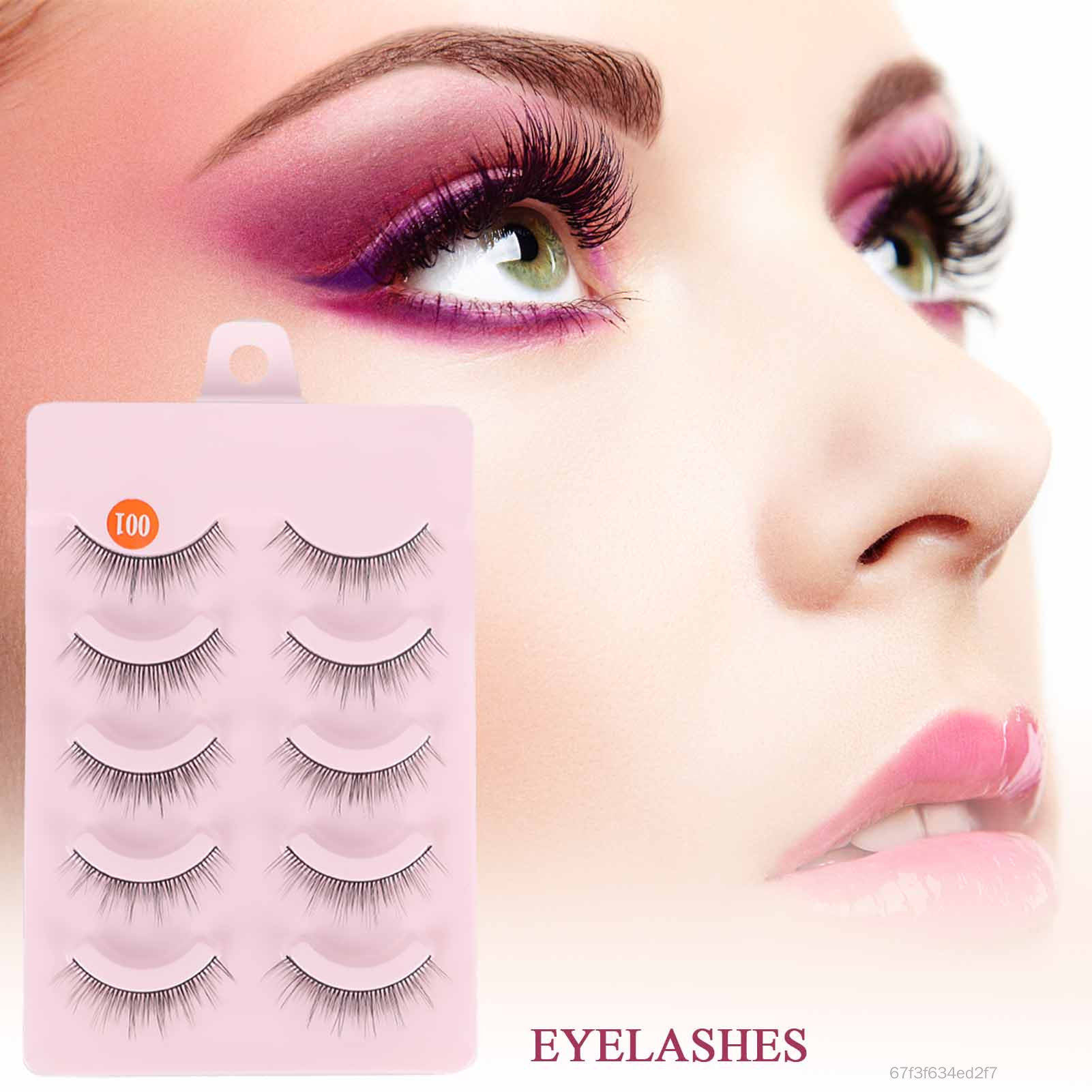 5 Pairs False Eyelashes Natural Soft Reusable Eyelashes Natural Soft Reusable Eyelashes TRY-VN