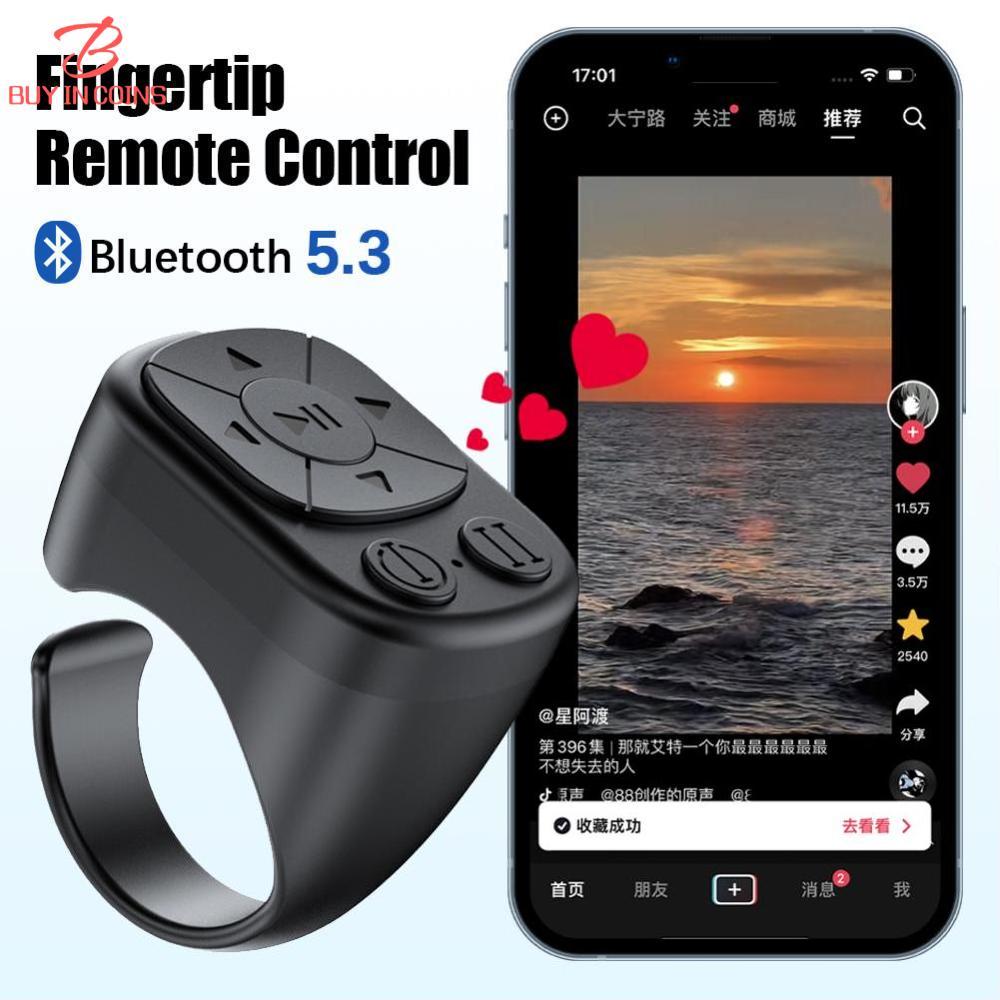 Bc blutooth 5.3 điều khiển từ xa di chuyển ngón tay di động từ xa điện thoại điều khiển quay video từ xa điều khiển Selfie Stick ngón tay điều khiển máy ảnh tự động trang
