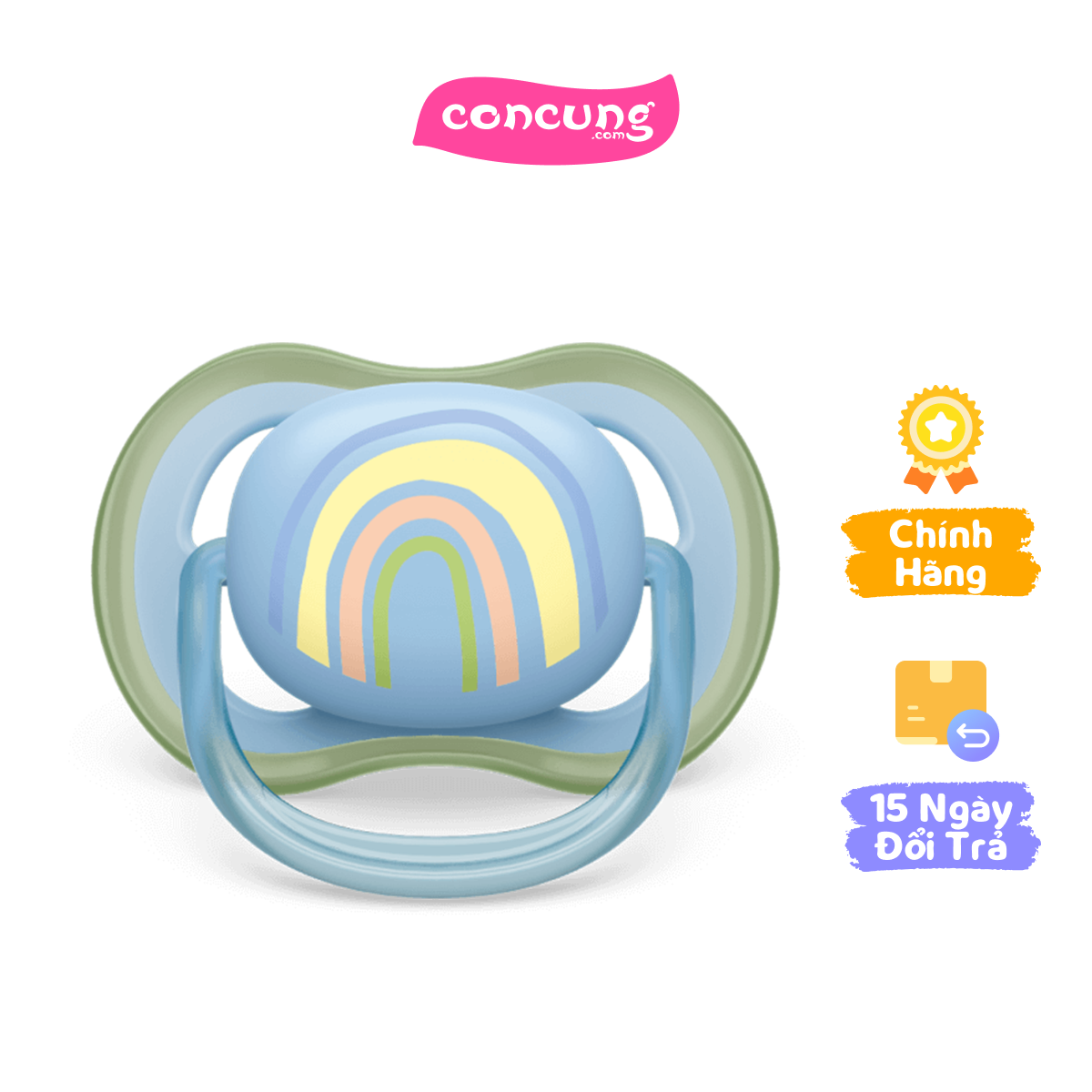 Ty ngậm Philips Avent siêu mềm 0-6M vỉ đơn (SCF086/03, xanh)