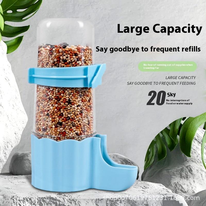 [HUSTOM] COD Trong suốt cho ăn tưới nước tự động mục đích kép chim trung chuyển công suất lớn nước trung chuyển phụ kiện lồng chim