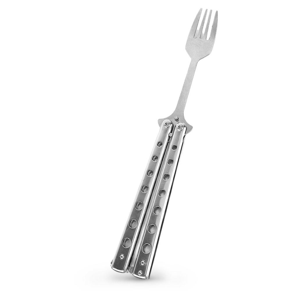 Butterfly Folding Spoon Fork Balisong Training Spoon Fork Butterfly Trainer Outdoor Camping Tablewar