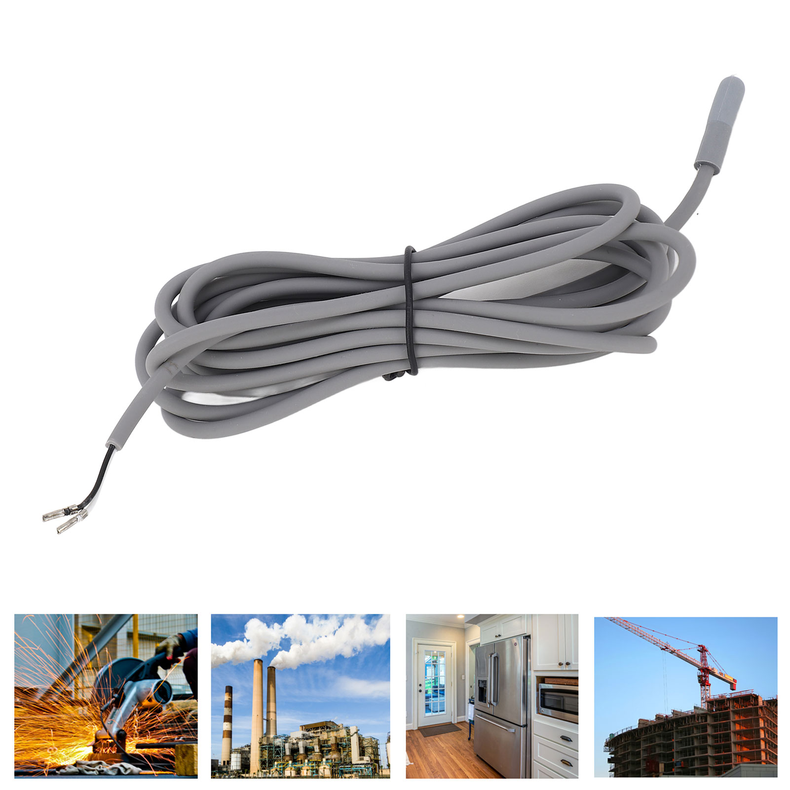 Đầu dò cảm biến nhiệt đa năng bằng thép không gỉ độ tin cậy cao-10-100 ℃ đo chính xác đầu dò điều khiển nhiệt độ dây 2 mét cho nhà kính