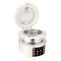 Vogvigo Low Sugar Rice Cooker 3.0L with Smart LED Display Multifunctional Rice Water Separation Visible 0 Coating Glass Inner Cooking Pot 24H Reservation