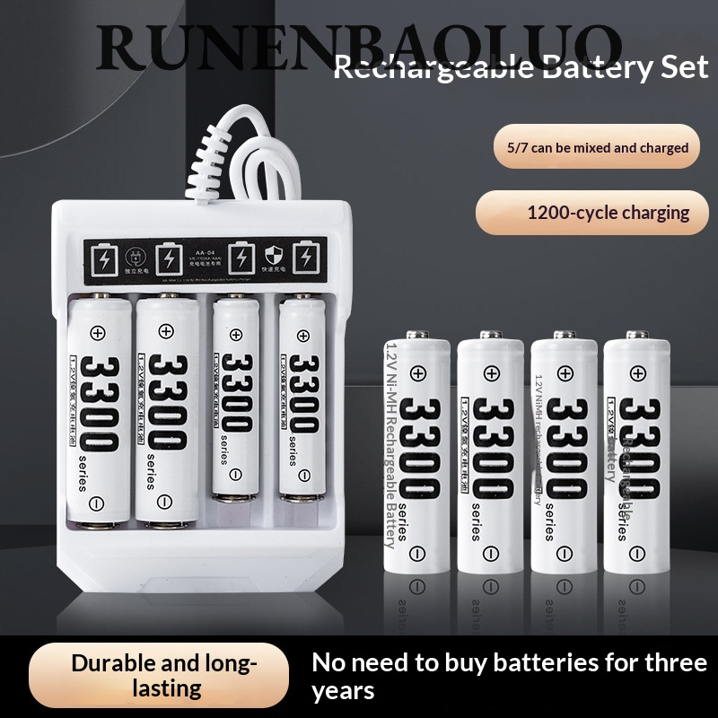 RUNENBAOLUO High-Capacity Rechargeable AA and AAA Batteries for Home Use, Toys, and Everyday Devices Giá 22,000 Đồng*Miễn phí vận chuyển