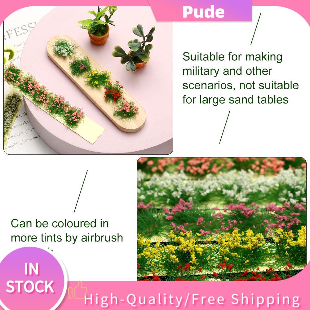 PUDE 9 1 0.6cm Mô hình phong cảnh tĩnh Bàn cát Trò chơi cảnh quan Trang trí sân vườn thu nhỏ Tua cỏ Cụm hoa