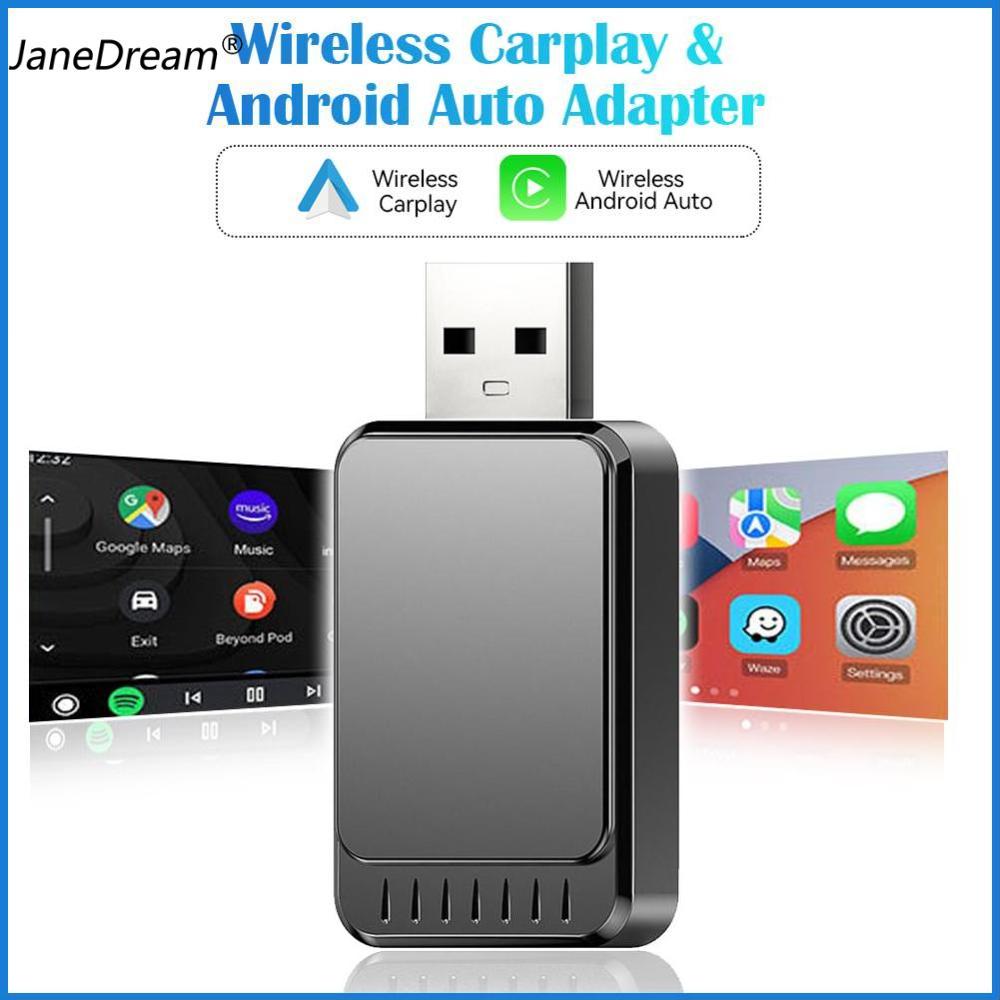 JaneDream Universal 2 in 1 Wireless CarPlay Adapter Wireless Android Auto Adapter for Audi Mercedes Mazda Subaru Citroen Kia ราคา 1,020 บาท*ส่งฟรี
