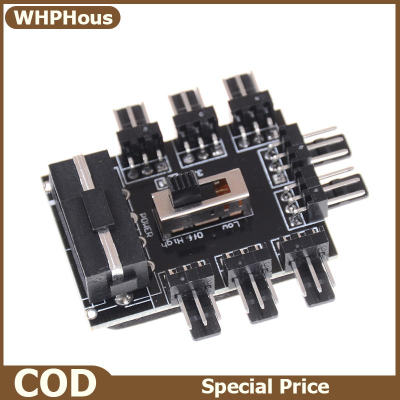 WHPHous อะแดปเตอร์ซ็อกเก็ตไฟฟ้าฮับพัดลมระบายความร้อนแบบ3-Pin ใหม่ PC IDE Molex 1ถึง8 WAY Splitter ราคา 54 บาท*ส่งฟรี