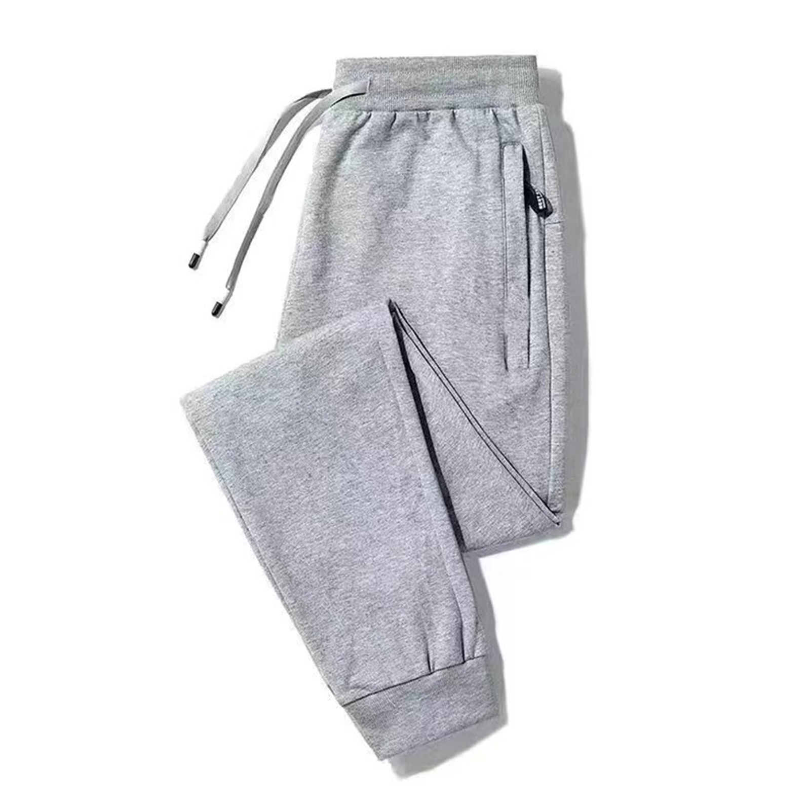UHH Men Polyester Pants Winter Pants for Men Men's Thick Fleece Lined Jogger Pants Warm Casual Sports Sweatpants with Zipper Pockets Loose Fit Winter Trousers for Daily Wear and Street Style - 2