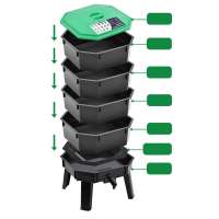 Baoblaze Worm Composter 4 Tray Easy Setup Worm Compost Bin for Orchard Home Garden