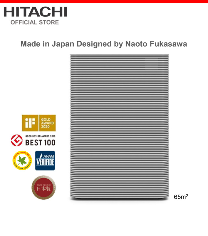 Made In Japan, Hitachi, Massive Air Volume of 12m3/min, Captures Particles as Small as 0.02μm, Antimicrobial Allergen-free HEPA Filter, PM2.5 Sensor, 65 metre square, EP-PF90J Singapore