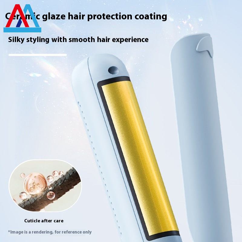 Miaxia niềm vui xách tay máy ép tóc mini & Curler với đĩa sứ cho tất cả các loại tóc