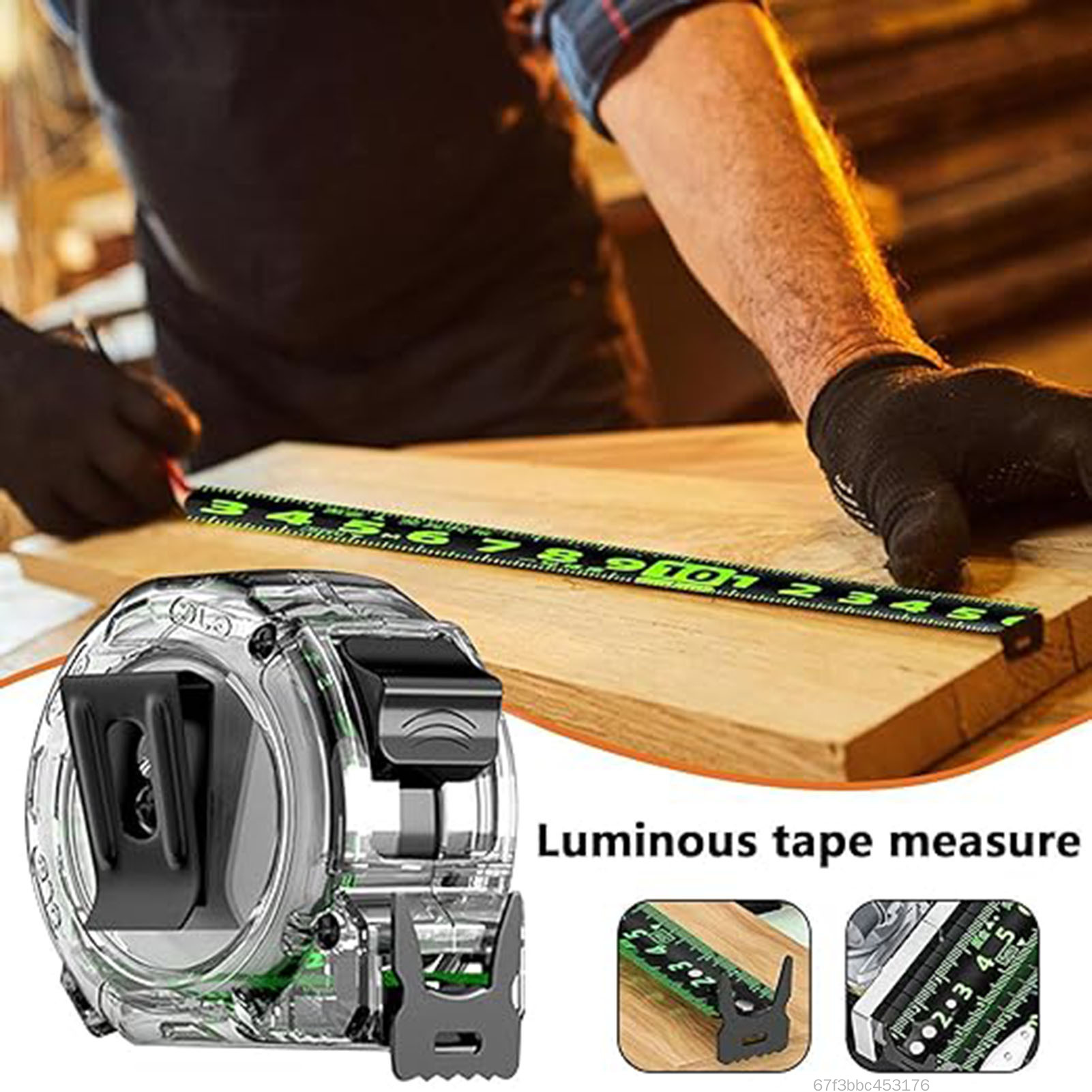 Dark Night Gleaming Tape Measures High Precision Self-Lock Tapeline for Woodworking Electricity Work 5LA-cdl-VN