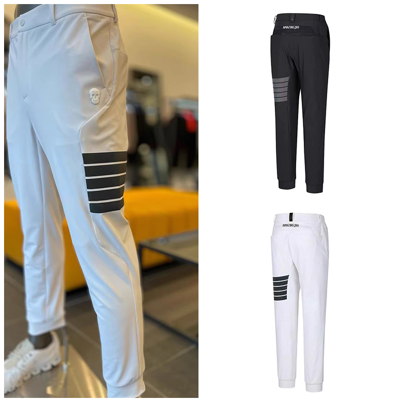 Amazingcre 2024 new golf clothing spring and summer men's outdoor leisure sports trousers fashionable and simple temperament slim leggings