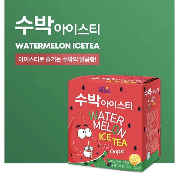 Trà dưa hấu Hàn Quốc NO BRAND BY EMART WATERMELON ICETEA 20 gói*14g
