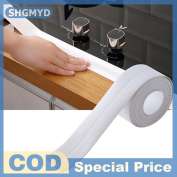 SHGMYD Băng keo chống thấm PVC 3.2m cho bồn rửa phòng tắm, vòi hoa sen, bồn tắm và nhà vệ sinh dán tường tự dính nhãn dán chống ẩm và nấm mốc