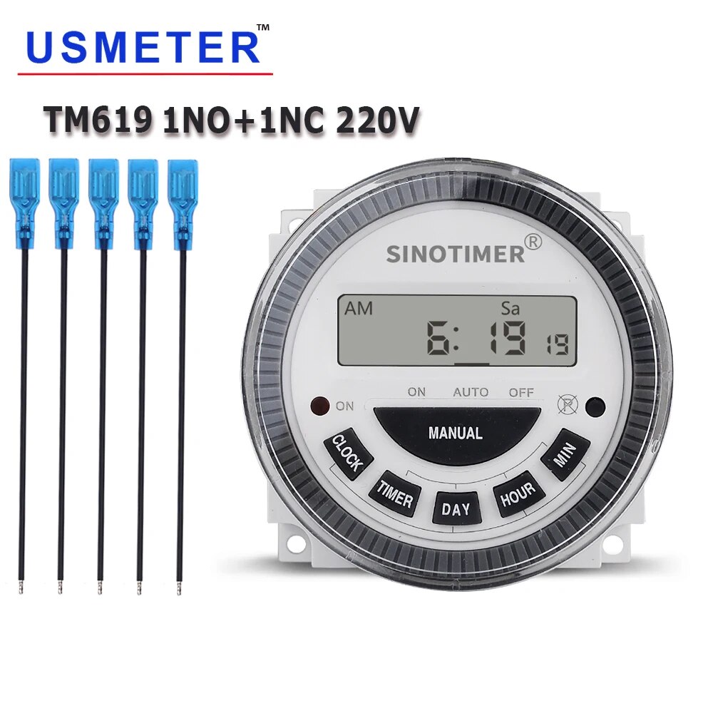 Tm619 Rơle hẹn giờ chuyển đổi 220 AC 3V có thể thay thế tải nặng 30A 6000W 7 Ngày Hàng Tuần lập trình Gà đồng hồ hẹn giờ bếp