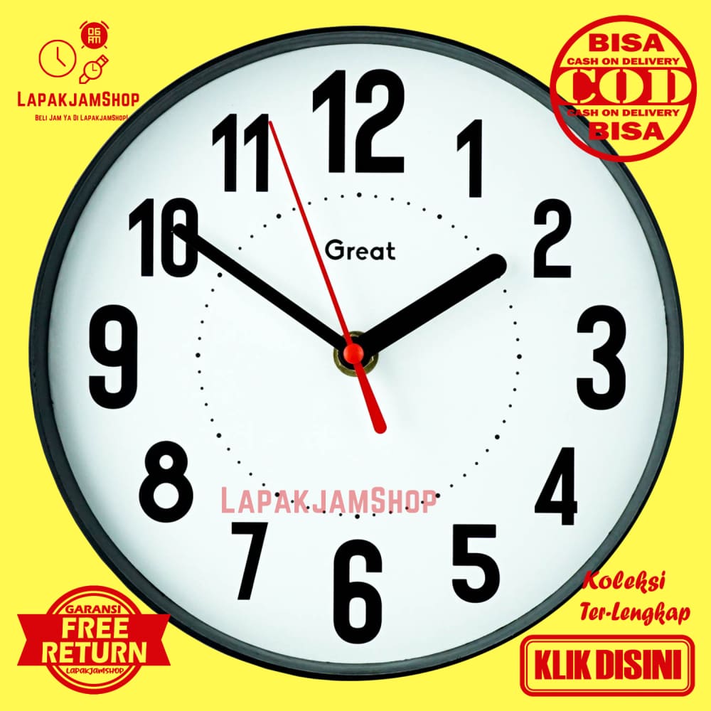 Jam Dinding Quartz Minimalis Minimalis Unik GR888-1088 Putih Dekorasi Kamar Keren Minimalis Besar TANPA KACA