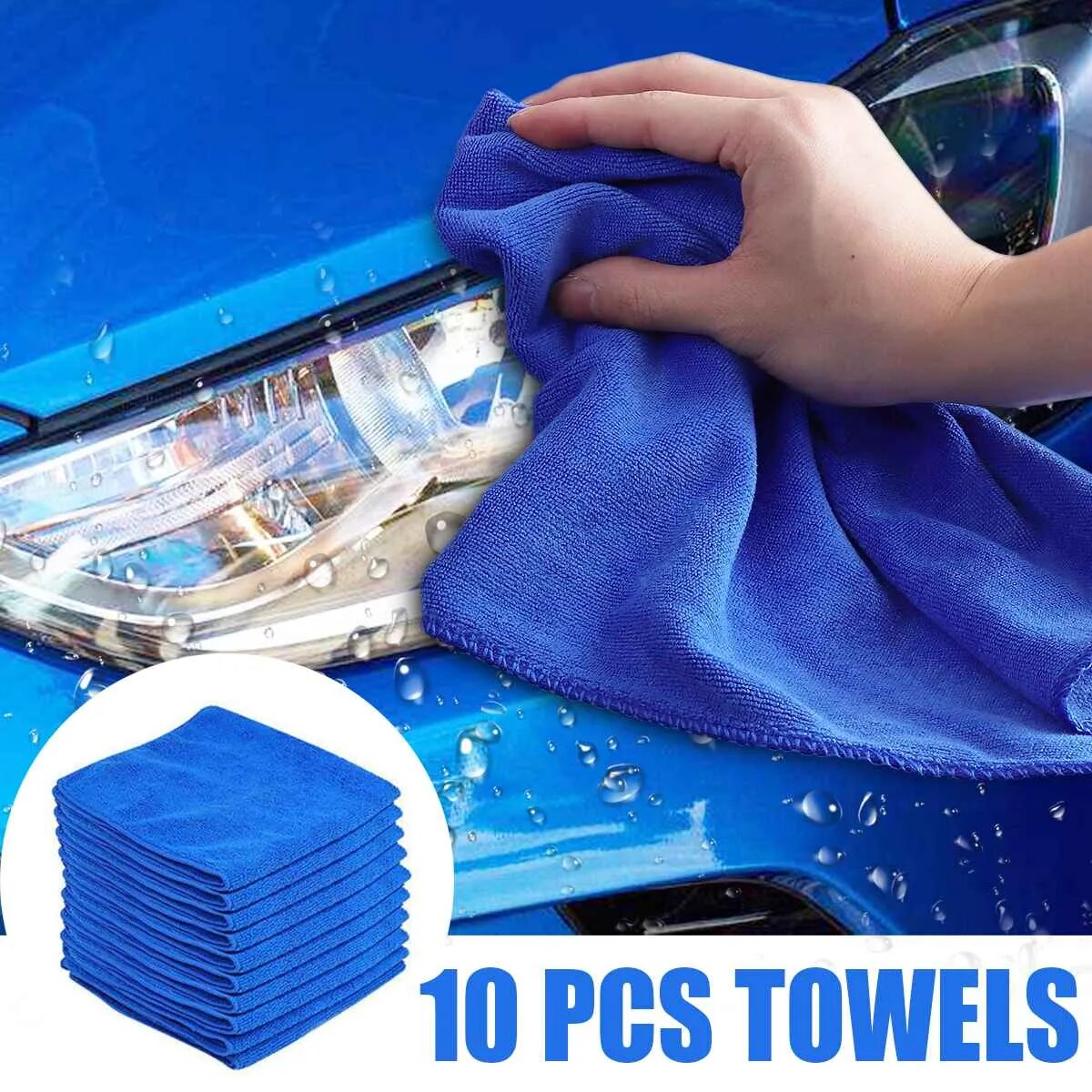 Chat-support 10pcs 30x30cm Car Towel Absorbent Cloths Microfiber Towel Auto Soft Car Brushe er Tool Towels Home Kitchen ing