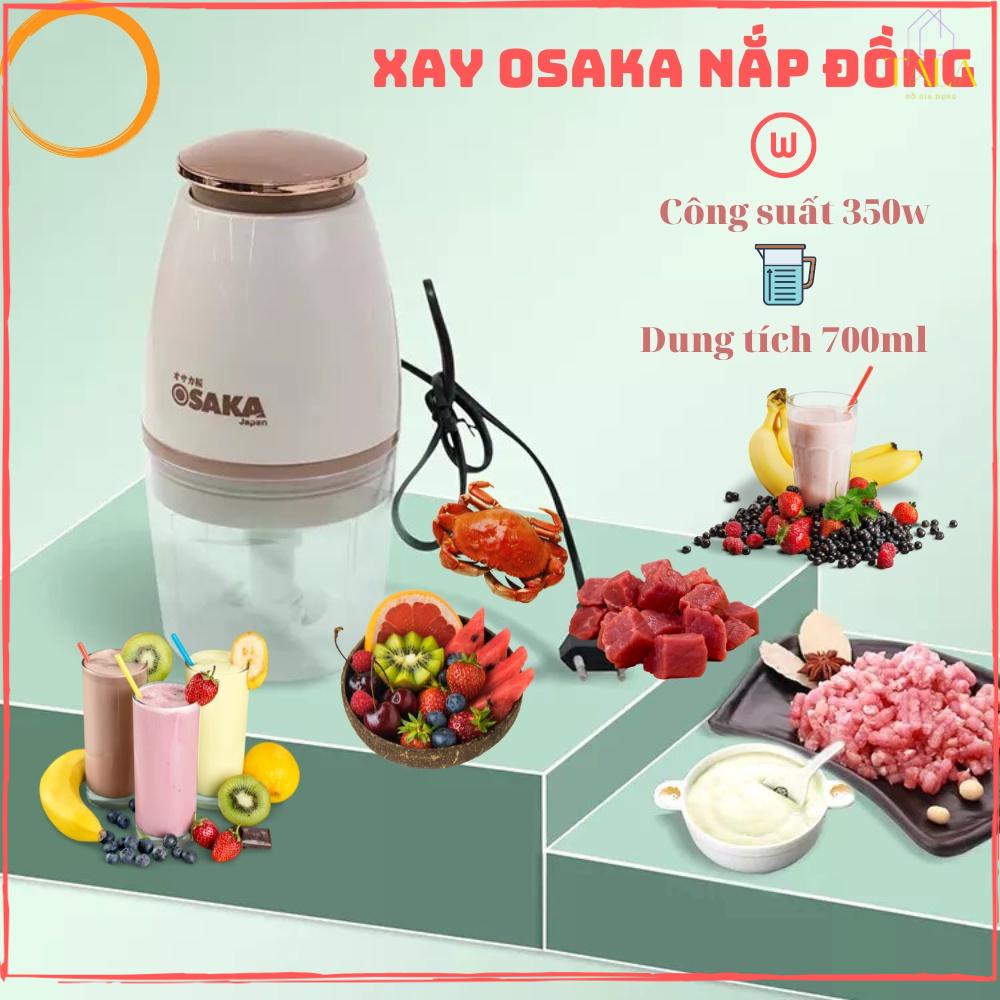Máy Xay Đa Năng OSAKA Nắp Đồng Japan Cao Cấp 350W FP126P - Xay Thịt Cá Rau Củ - Xay Sinh Tố - Xay Đá (Hàng Chính Hãng))