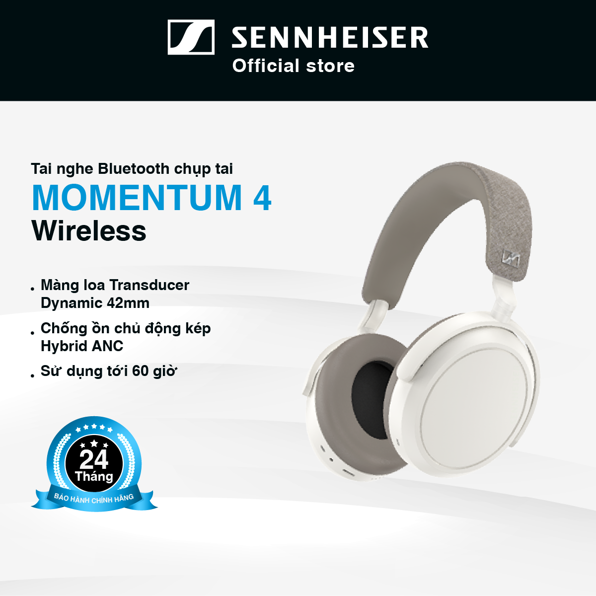 Tai nghe Bluetooth chụp tai Sennheiser MOMENTUM 4 - Hàng chính hãng