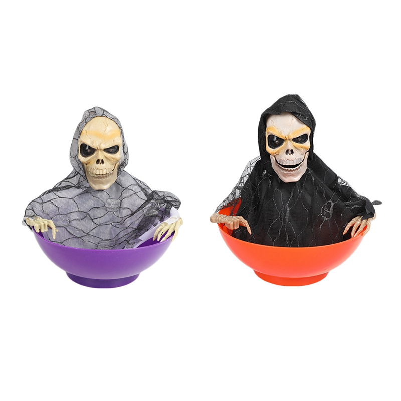 【Latest model】 Halloween Candy Bowl Electric Fruit Tray Haunted Party Props Bowl for Trick or Treating Halloween Party Decoration ราคา 597 บาท*ส่งฟรี