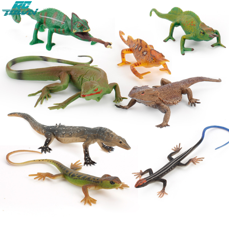 Realistic Wild Amphibian Animal Action Figures Simulation Chameleon Model