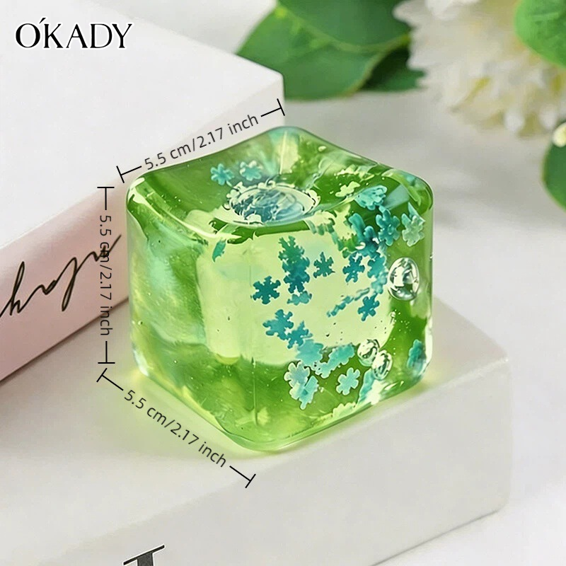[OKADY Transparent Ice Cube Stress Relief Toy with Snowflake Design - Soft Squishy for Relaxation and Fun,Okady Squishy Toys, Squishy Squeeze Toys Anti-Stress Toys, Slow Squishies, Stress-Relieving Toys, Bright Clear Ice Cubes. with Snowflake Pattern - So ราคา 59 บาท*ส่งฟรี