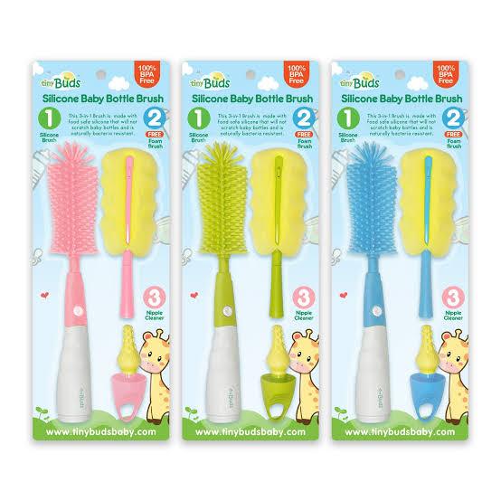 Tiny Buds Silicone Baby Bottle Brush