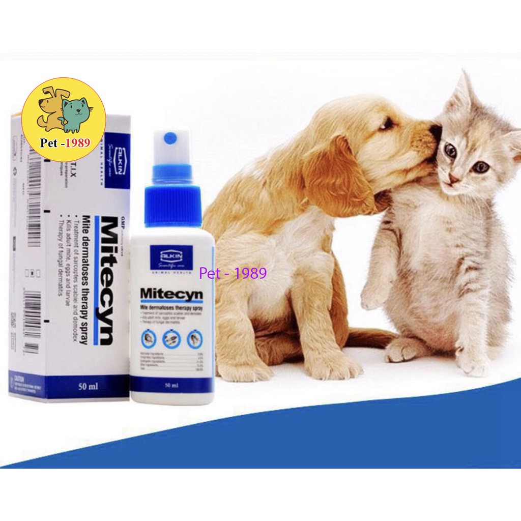 Mitecyn 50ml chống ghẻ cho chó mèo Pet1989