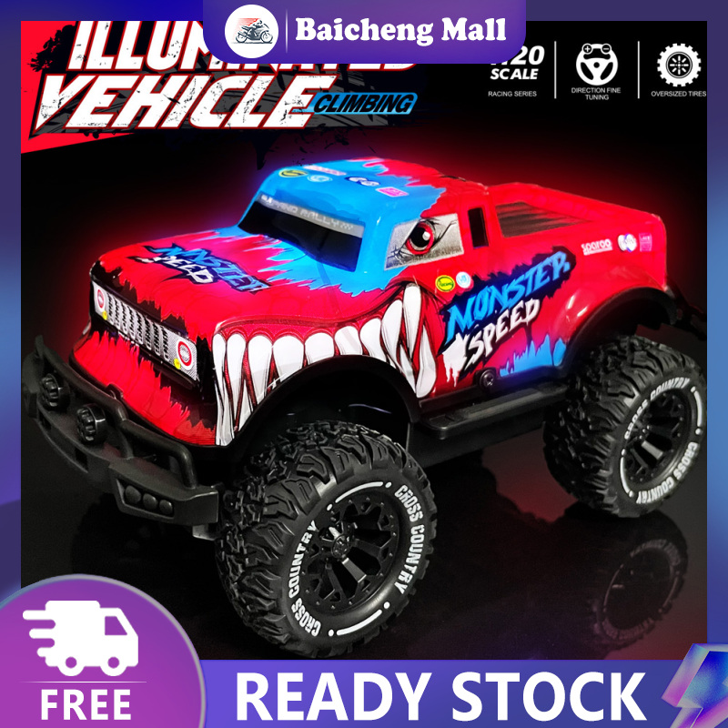 1:20 RC Cars Toy Off Road Remote Control Truck All Terrain Toys With Luminous Shell Gifts For Boys Girls ราคา 331 บาท*ส่งฟรี