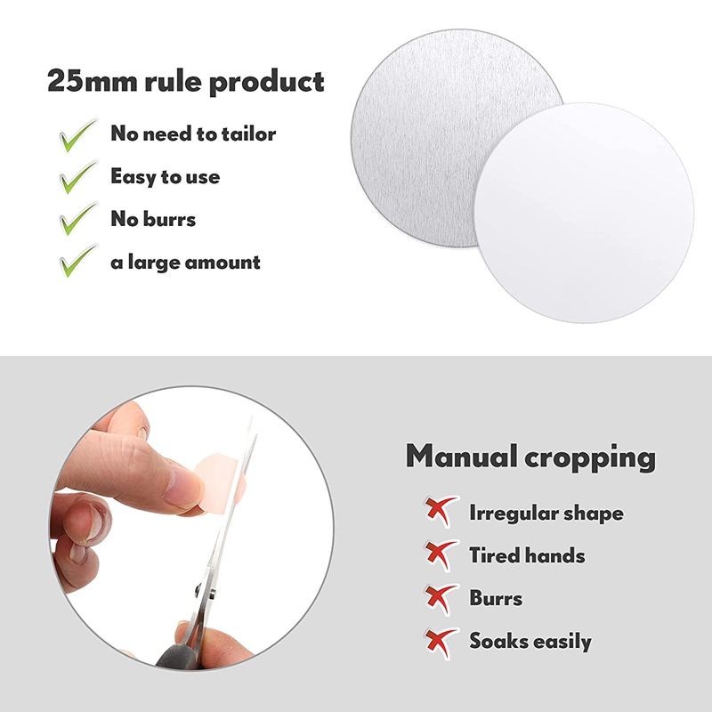 [frthrthrt]Sublimation Blank Aluminum Stickers Set Round Blank Bezel Pendant Tray Aluminum Sheet, Sublimation Blank Discs Harga  24 Ringgit*Penghantaran Percuma