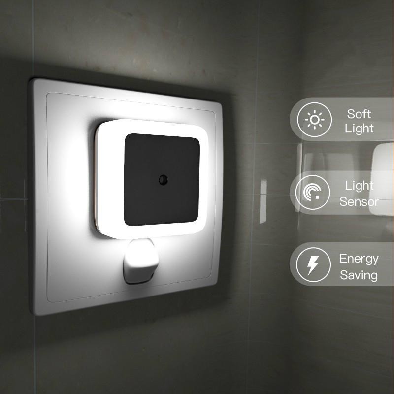 Auto Light Sensor Light Sleep Night Light LED Smart Lamp on Off for Stair Bedroom/Home