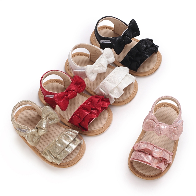 0-18 months old bowknot female baby rubber sole sandals toddler sandals