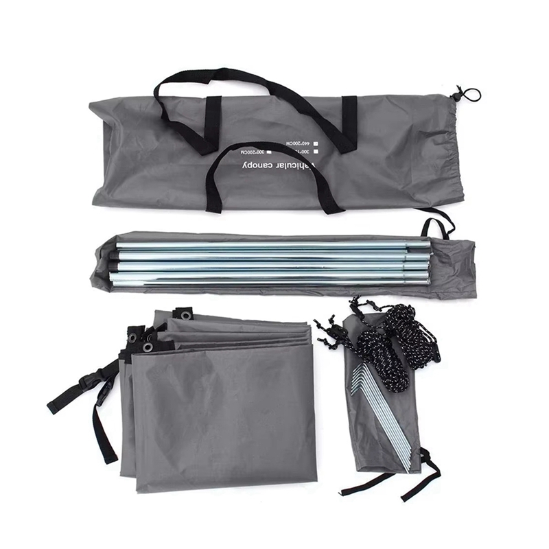 Portable Car Shelter Shade Camping Side Car Roof Top Tent Anti-UV Sunshade Waterproof Awning Parasol