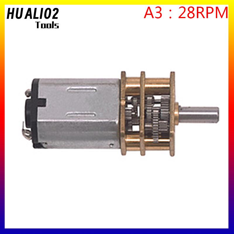 HUALI02 Micro N20 Bánh Động Cơ Tốc Độ Chậm Kim Loại Hộp Số Giảm Tốc Động Cơ Điện Tự Làm Đồ Chơi - 4