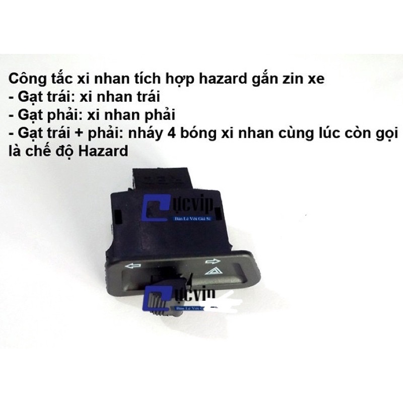 Công tắc hazard tích hợp nháy xi nhan xe máy
