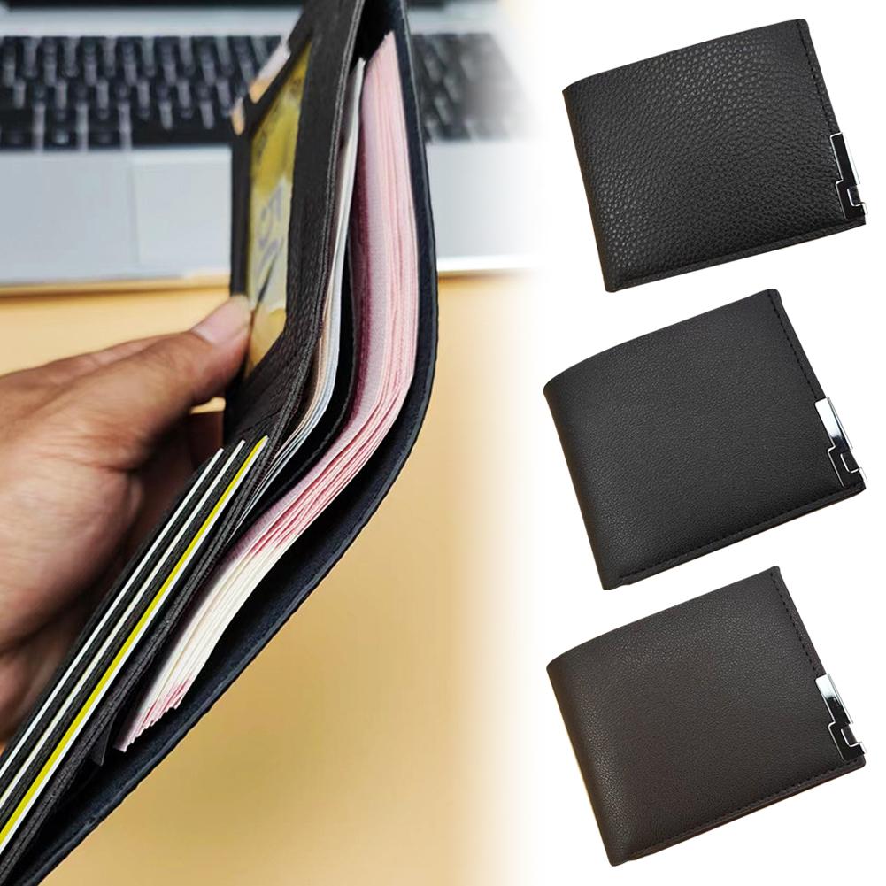 Ví ngắn nam nhiều khe cắm thẻ thời trang thường ngày đựng mềm Ví Ví xu T1B9