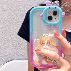 YIWESAN Casing Hp OPPO A5 2020 A9 2020 A11 A11X F11 A9 2019 A9X Case HP kartun Sailor Moon kreatif Monster kecil lensa kamera kesing pelindung casing lunak transparan Softcase