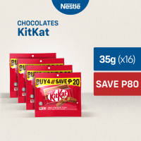 KITKAT Milk Chocolate 4-Finger 35g 4pcs Save P20 Pack of 4