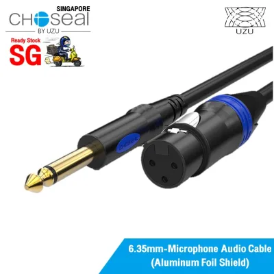 CHOSEAL 1/4 to XLR Audio Cable, 6.5mm to XLR Microphone Cable Mono Plug to 3-pin XLR Male for Audio Sound Consoles, Power Amplifier, Stereo System, Wireless Microphone Receiver 1.5m
