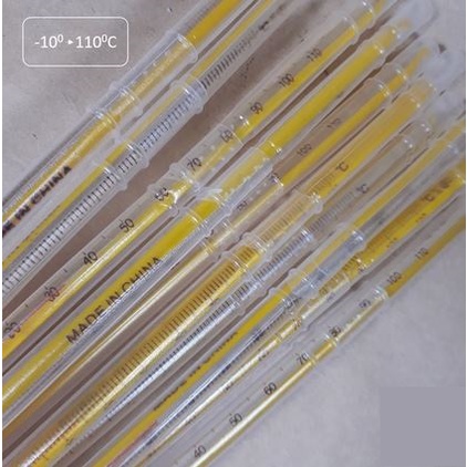 Nhiệt kế thủy tinh đo độ nước thang đo 110 độ c, 150 độ c, 200 độ c