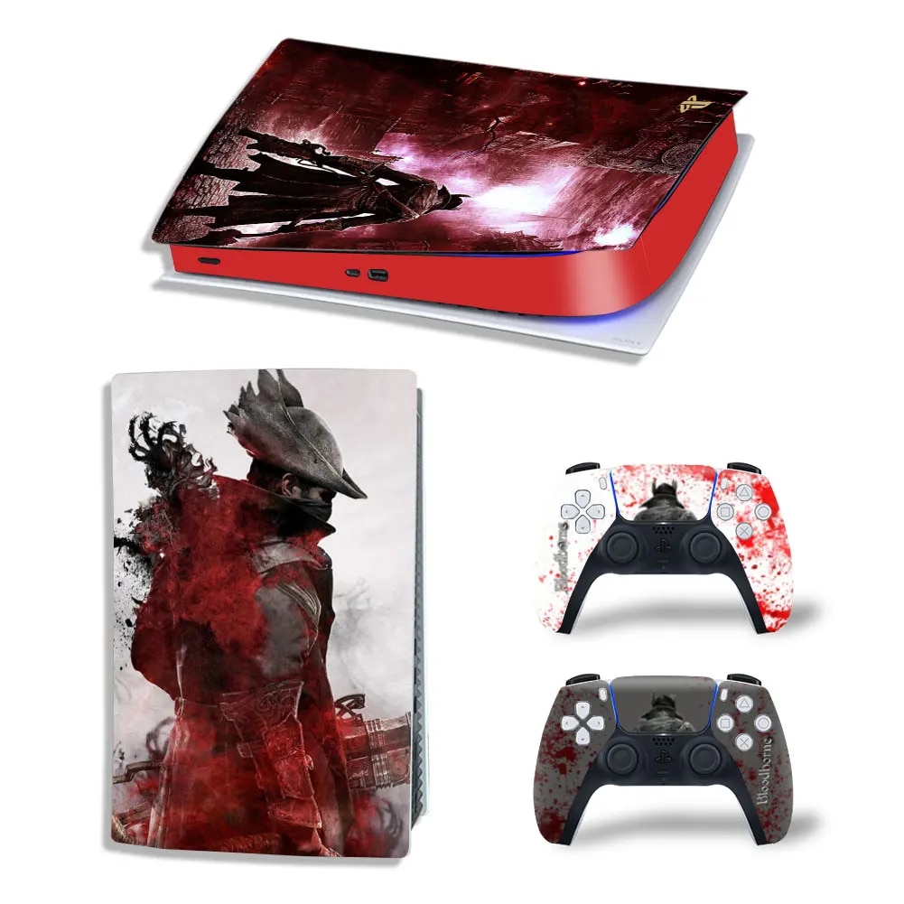 【Must-have】 For Ps5 Digital Skin Bloodborne Vinyl Sticker Decal Cover Console Controller Dustproof Protective Sticker
