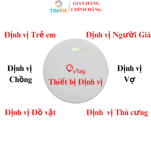 Thiết bị Định vị không dây vTag Viettel nhỏ gọn treo cặp đút túi đeo cổ định vị chính xác mọi lúc mọ
