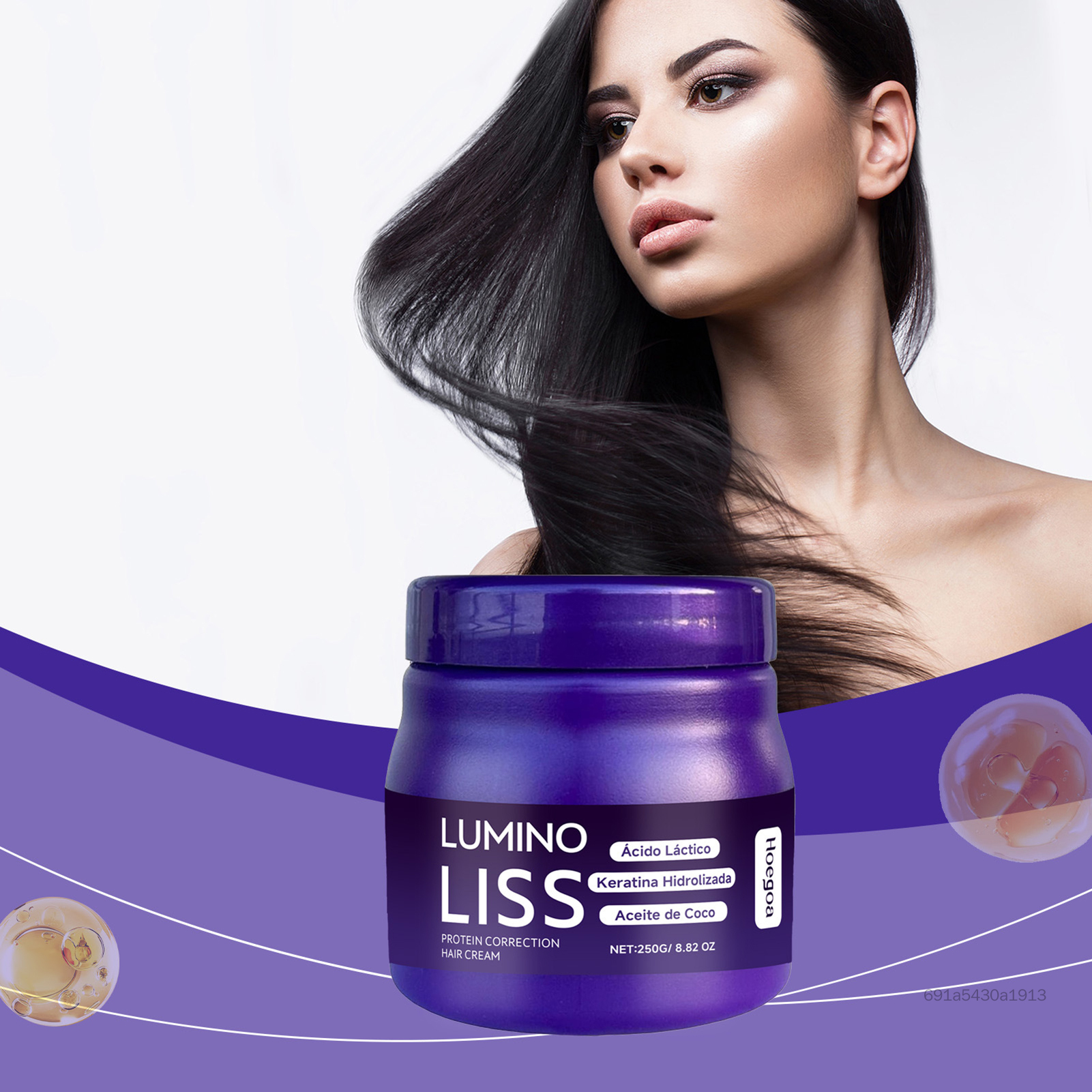 Kem duỗi thẳng Lumino-Liss Tinh chất làm thẳng tóc Kem tạo độ bóng cho tóc xoăn gợn sóng hoặc tóc xoăn DBS-VN