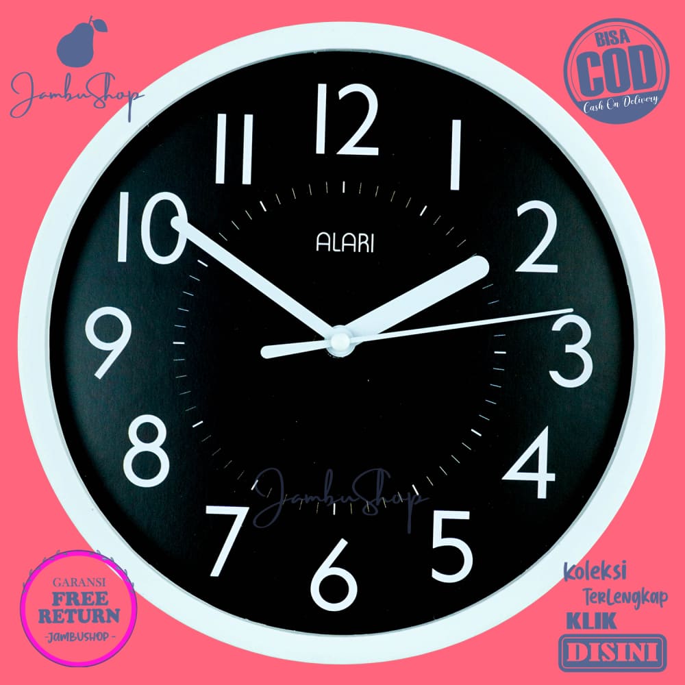 Jam Dinding Alari AL1209-1668 Minimalis Quartz Minimalis Hiasan Kamar BestSeller Besar