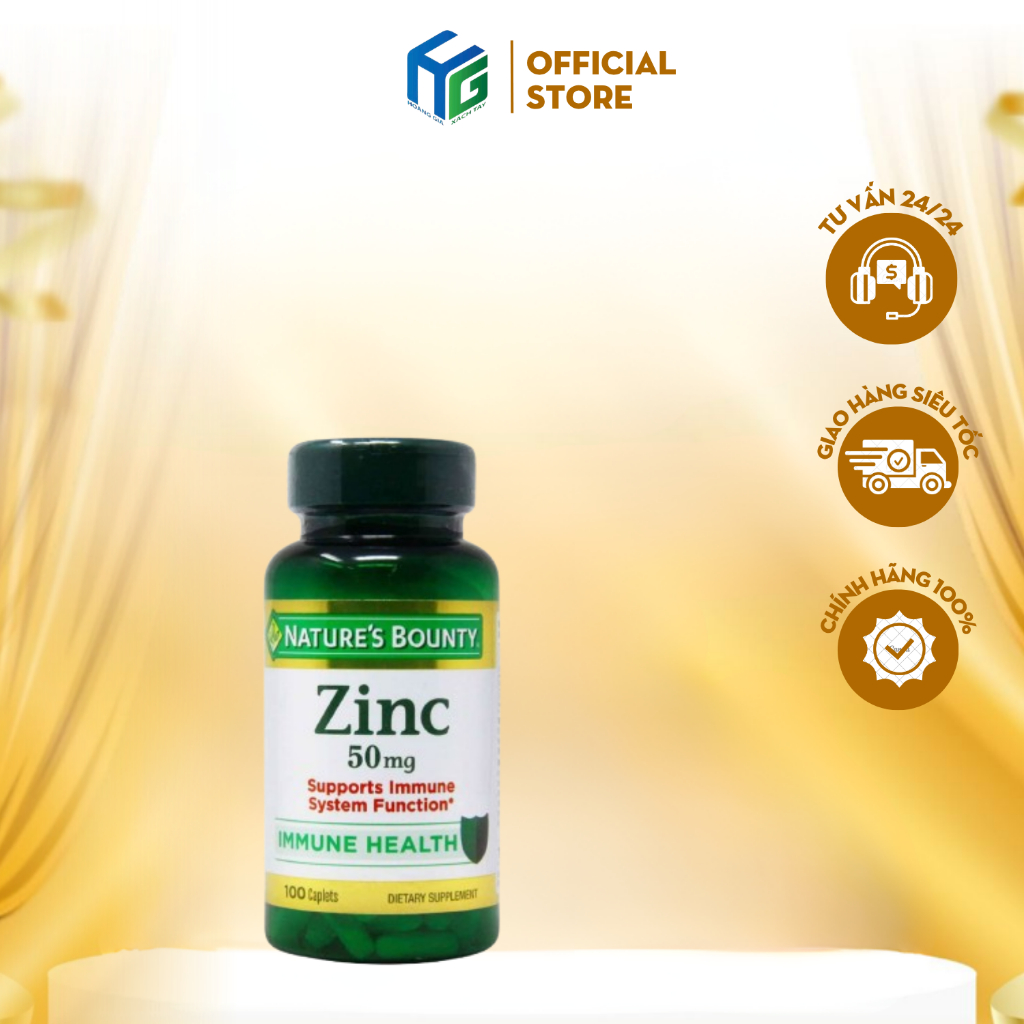 [HOẢ TỐC] Viên uống Kẽm Zinc 50mg Nature’s Bounty - Hàng Mỹ