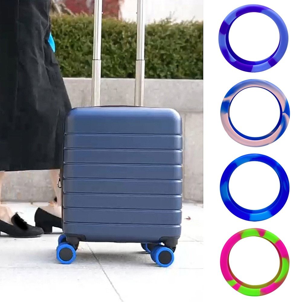 123ZOUUI 8PCS Với âm thanh im lặng Giày Bánh Xe hành lý Silicone Giảm mài mòn bánh xe Bọc Bánh xe đẩy Di động Giảm tiếng ồn Vỏ bảo vệ bánh xe Vali Phụ kiện hành lý