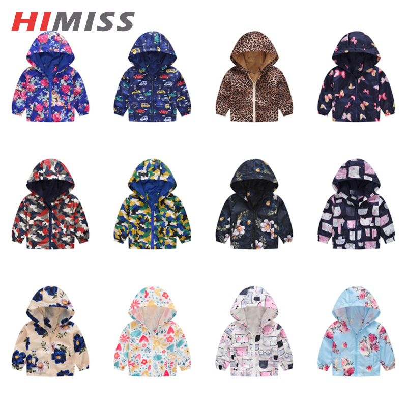 HIMISS Boys Hoodie Long Sleeves Cute Cartoon Printing Zipper Cardigan Jacket For Kids Aged 1-8 ราคา 174 บาท*ส่งฟรี